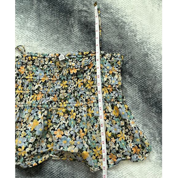 Bundle American Eagle Daisy Floral Cropped Smocked Tank Top Women Size Large - Picture 11 of 13